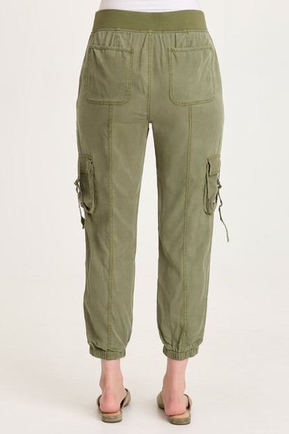 Olexa Tencel Twill Banded Hem Cargo Pull-On Pant Espalier Pigment - XCVI