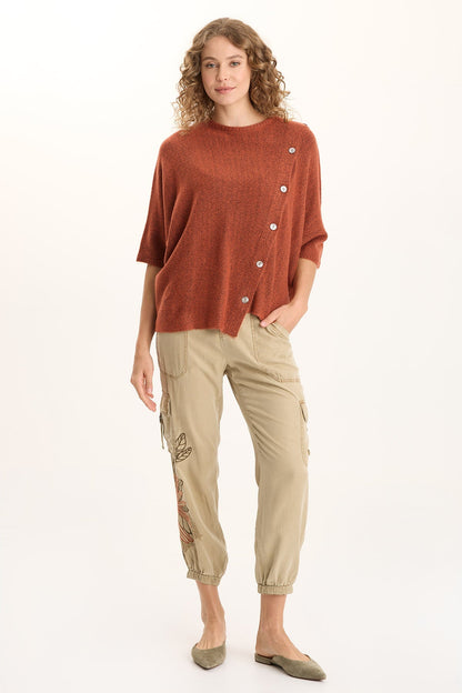 Embroidered Darri Twill Jogger Pant Plateau Pigment - XCVI