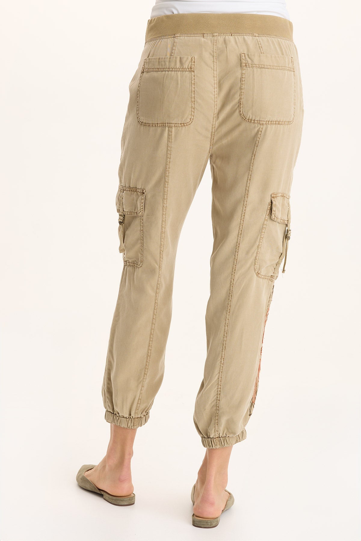 Embroidered Darri Twill Jogger Pant Plateau Pigment - XCVI