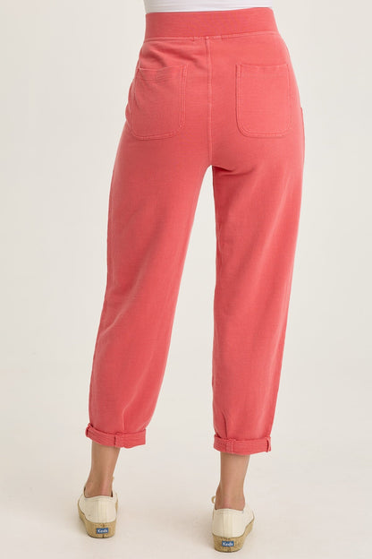 Wearables Kline Terry Pleated Leg Opening Jogger Pull-On Pant Retrograde Pigment - XCVI