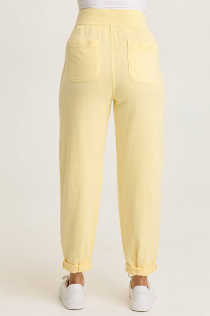 Wearables Kline Terry Pleated Leg Opening Jogger Pull-On Pant Lunaria - XCVI