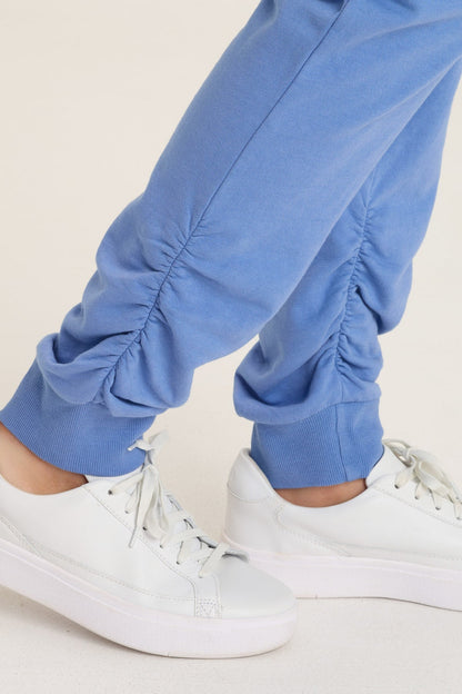 Wearables Yaegar Slim Leg Jogger Pant with Ruched Details and Fold-Over Waistband Shasta Lake - XCVI