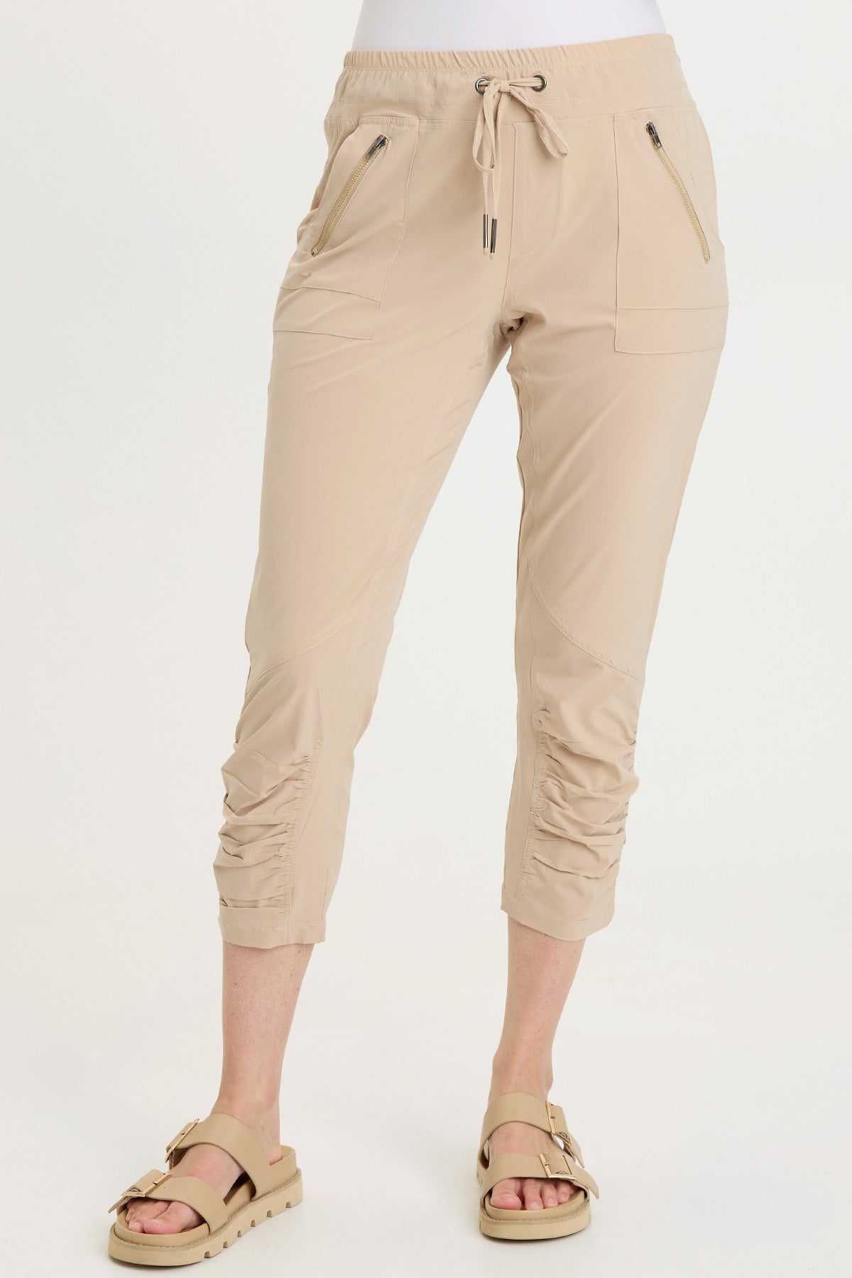 Wearables Aksana Whisper Stretch Ruched Performance Legging Sahara - XCVI