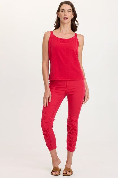 Wearables High Waist Poplin/Jersey Jetter Crop Legging  - XCVI