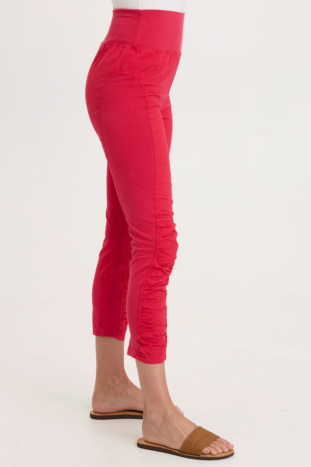 Wearables High Waist Poplin/Jersey Jetter Crop Legging  - XCVI