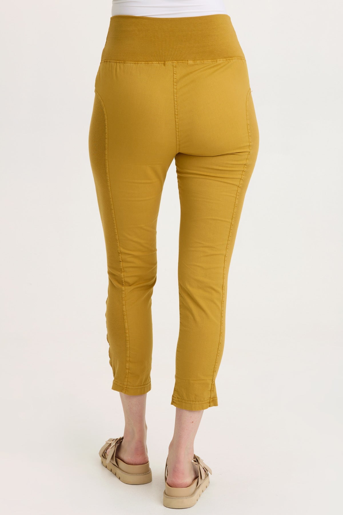 Wearables High Waist Poplin/Jersey Jetter Crop Legging  - XCVI