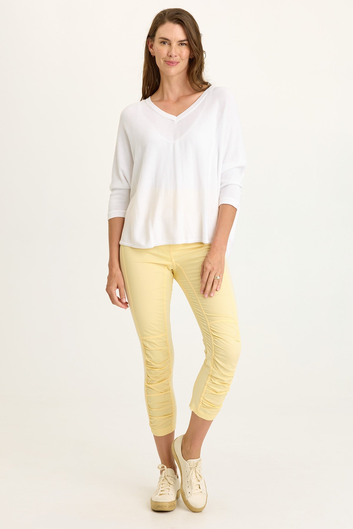 Wearables High Waist Poplin/Jersey Jetter Crop Legging  - XCVI