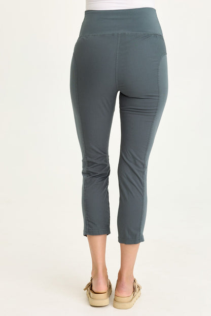 Wearables High Waist Poplin/Jersey Jetter Crop Legging  - XCVI