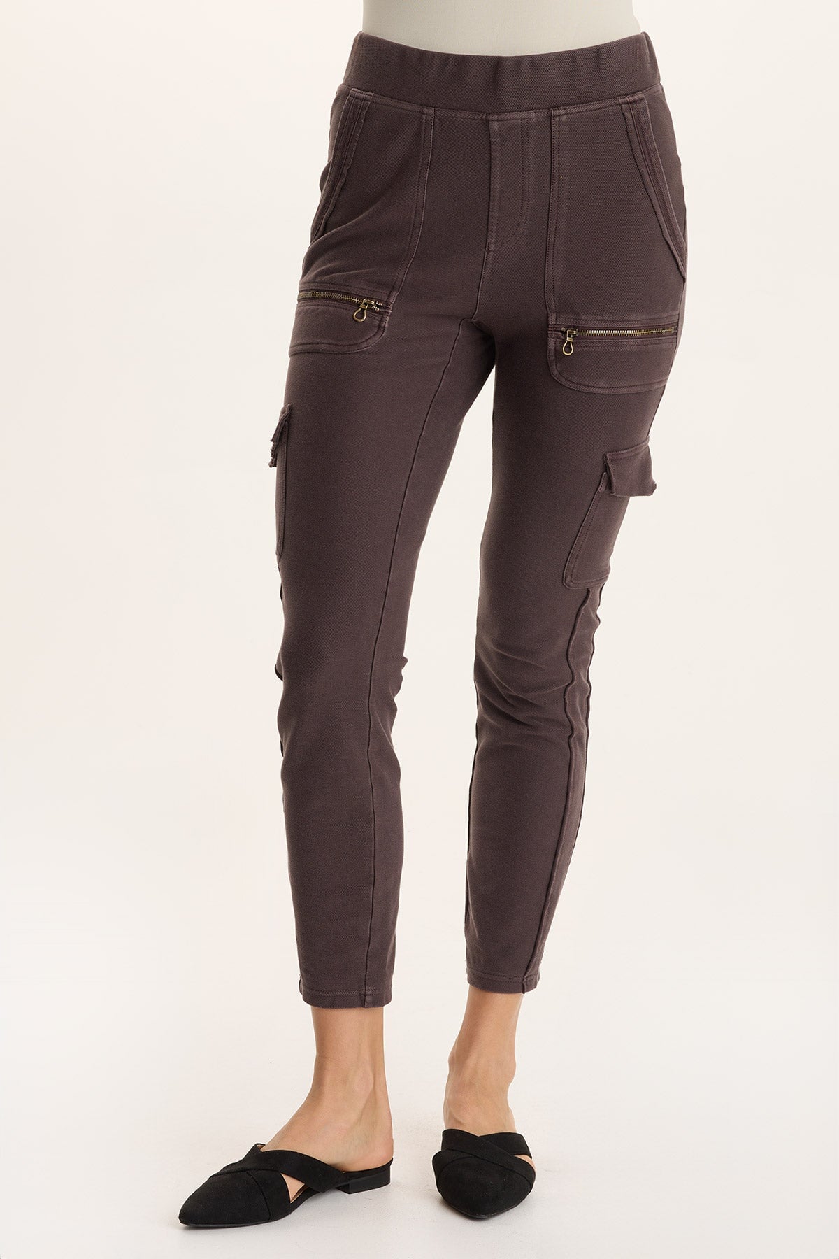 Keelie Twill Knit Elevated Legging Bistro Pigment - XCVI