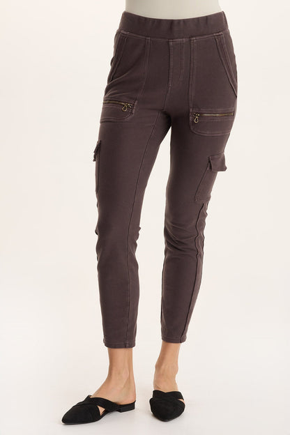 Keelie Twill Knit Elevated Legging Bistro Pigment - XCVI