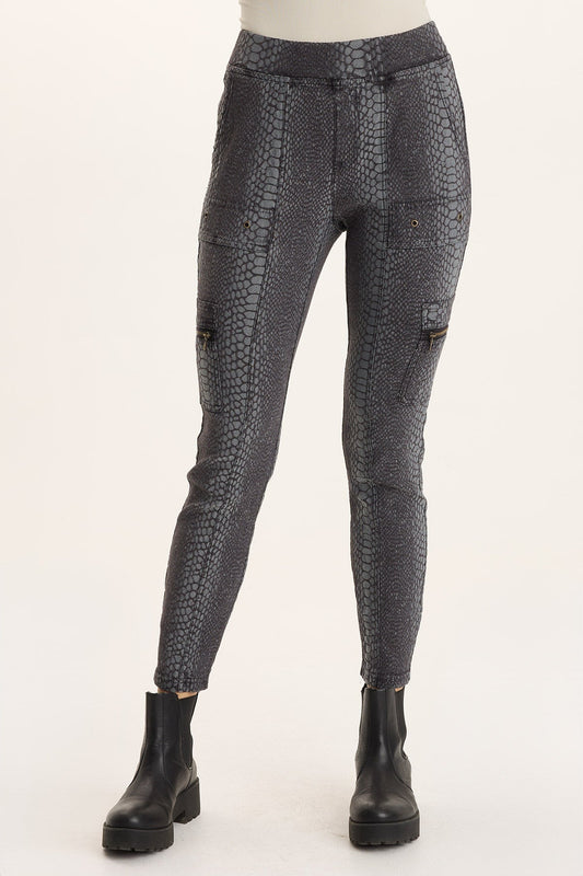Gamlin Textured Jacquard Elevated Legging Ashlar - XCVI
