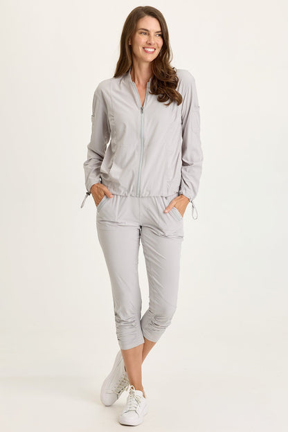 Aksana Whisper Stretch Ruched Active Slim Pant Arctic - XCVI