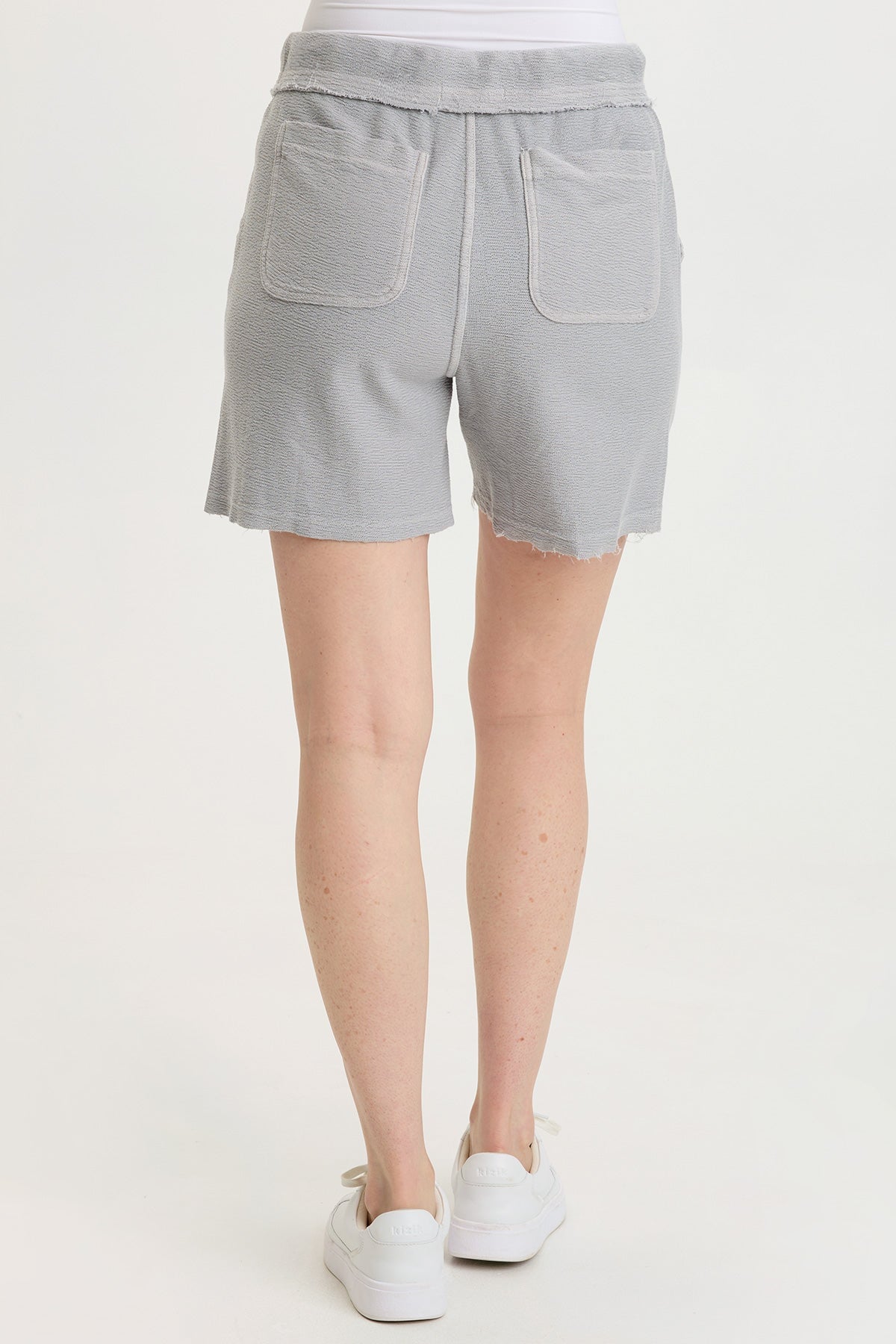 Elvio 100% Cotton 4-Pocket Drawstring Waist Short Soft Pebble Pigment - XCVI