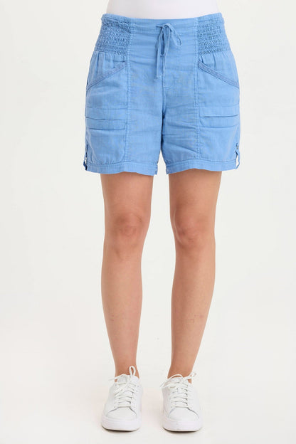 Rebel Laid-Back Tabbed Linen Short Shasta Lake - XCVI