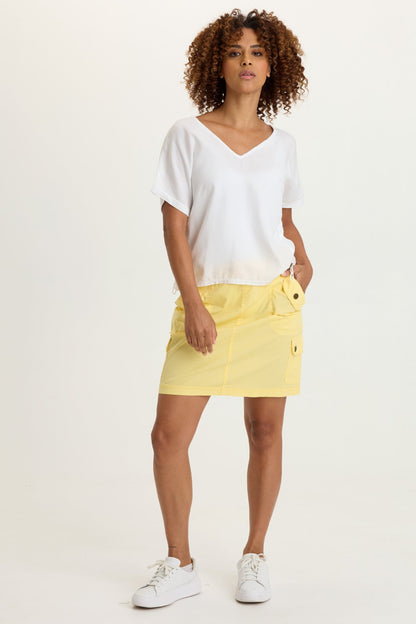 Saba Poplin Pull-On Mini Cargo Skirt Squash Blossom - XCVI