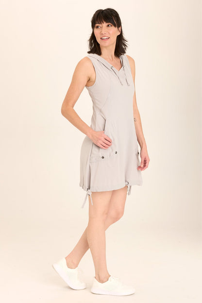 Sumi Active Whisper Stretch Hooded Cargo Mini Dress Arctic - XCVI