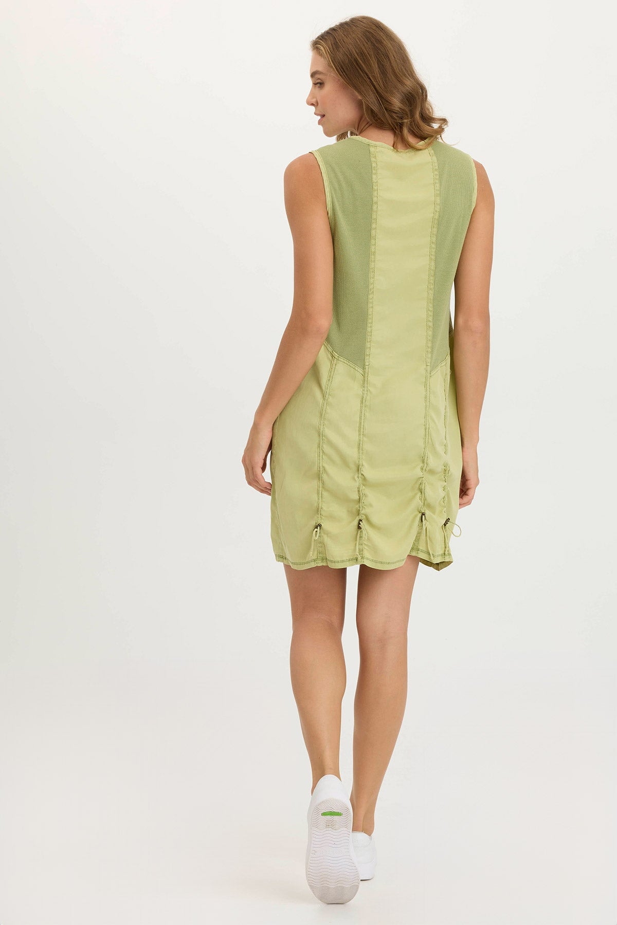 Karima Casual Cinched Twill Tank Dress Matsu Pigment - XCVI