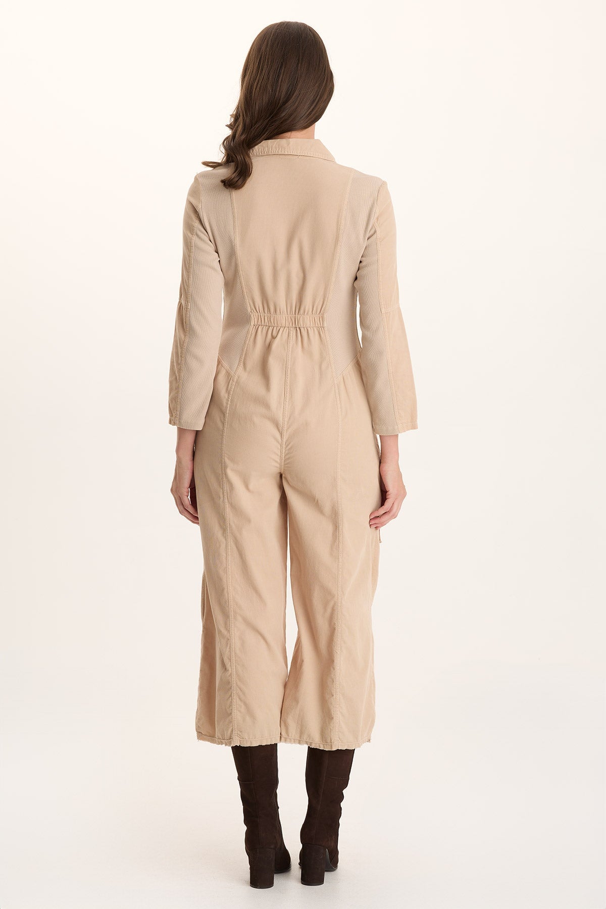 Kaisa Corduroy Long-Sleeve Cargo Jumpsuit Park Avenue - XCVI