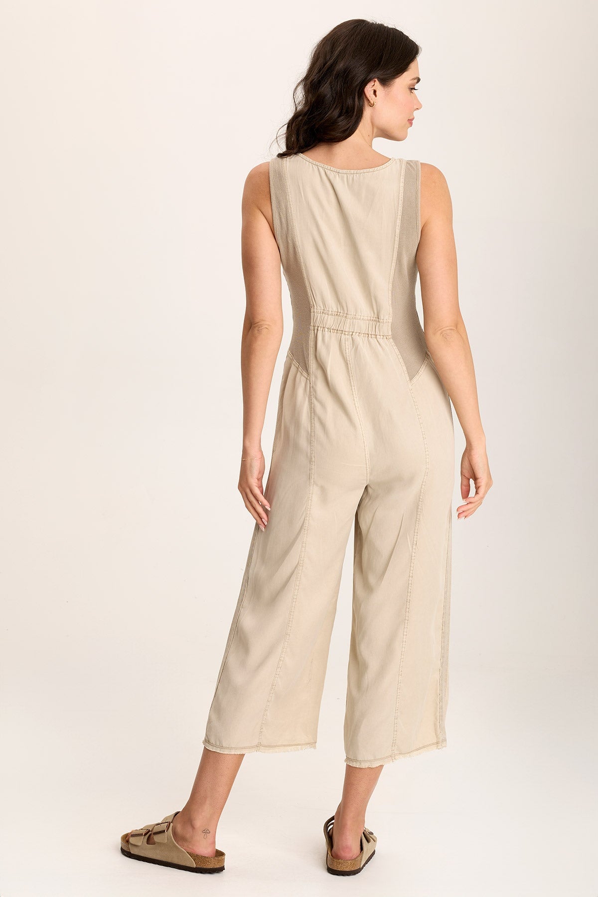 Linette Jumpsuit – V-Neck with Wide Legs and Pockets Tanglewood Pigment - XCVI