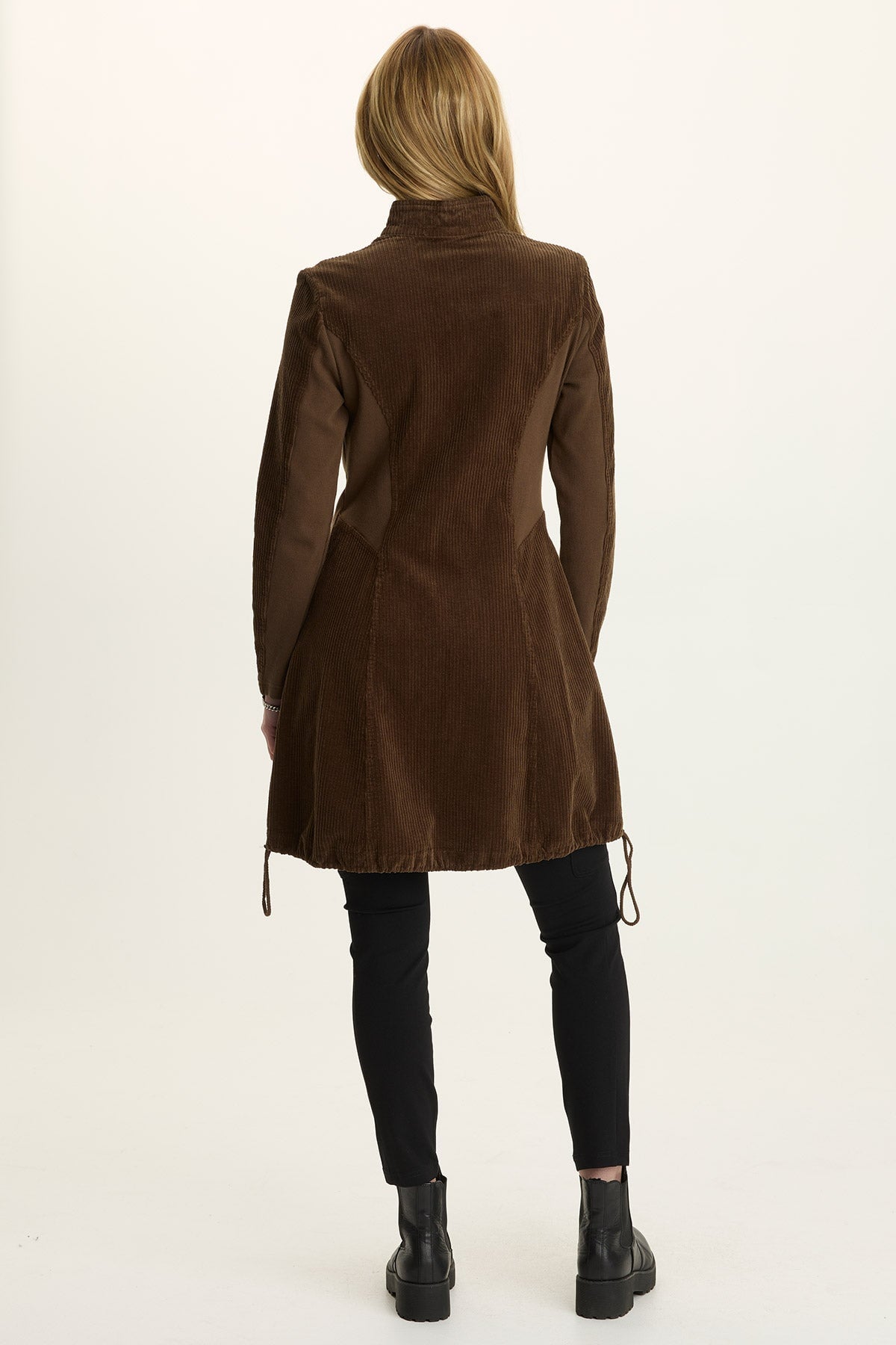 Wearables Uzma Corduroy Cinchable Jacket-Dress Cedar Glen - XCVI