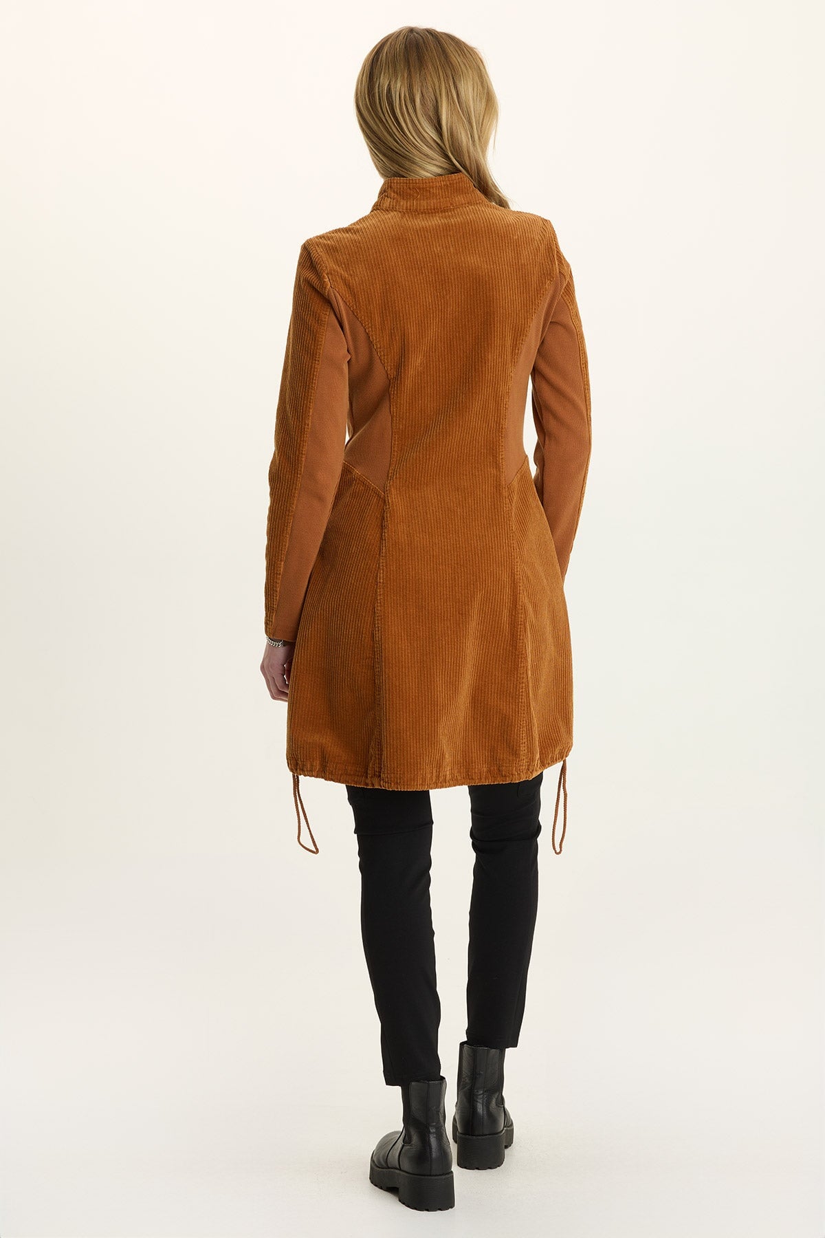 Wearables Uzma Corduroy Cinchable Jacket-Dress Maple Glaze Pigment - XCVI