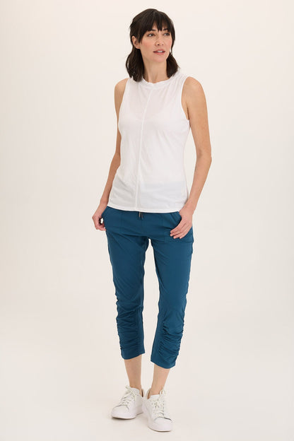 Wearables Lunell Stretch Jersey Boat Neck Tank Top White - XCVI