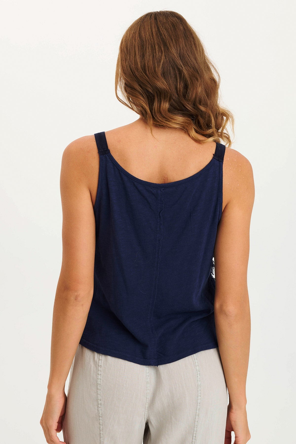 Haddon A-Line Breezy Stripe Tank Adrift Pigment - XCVI