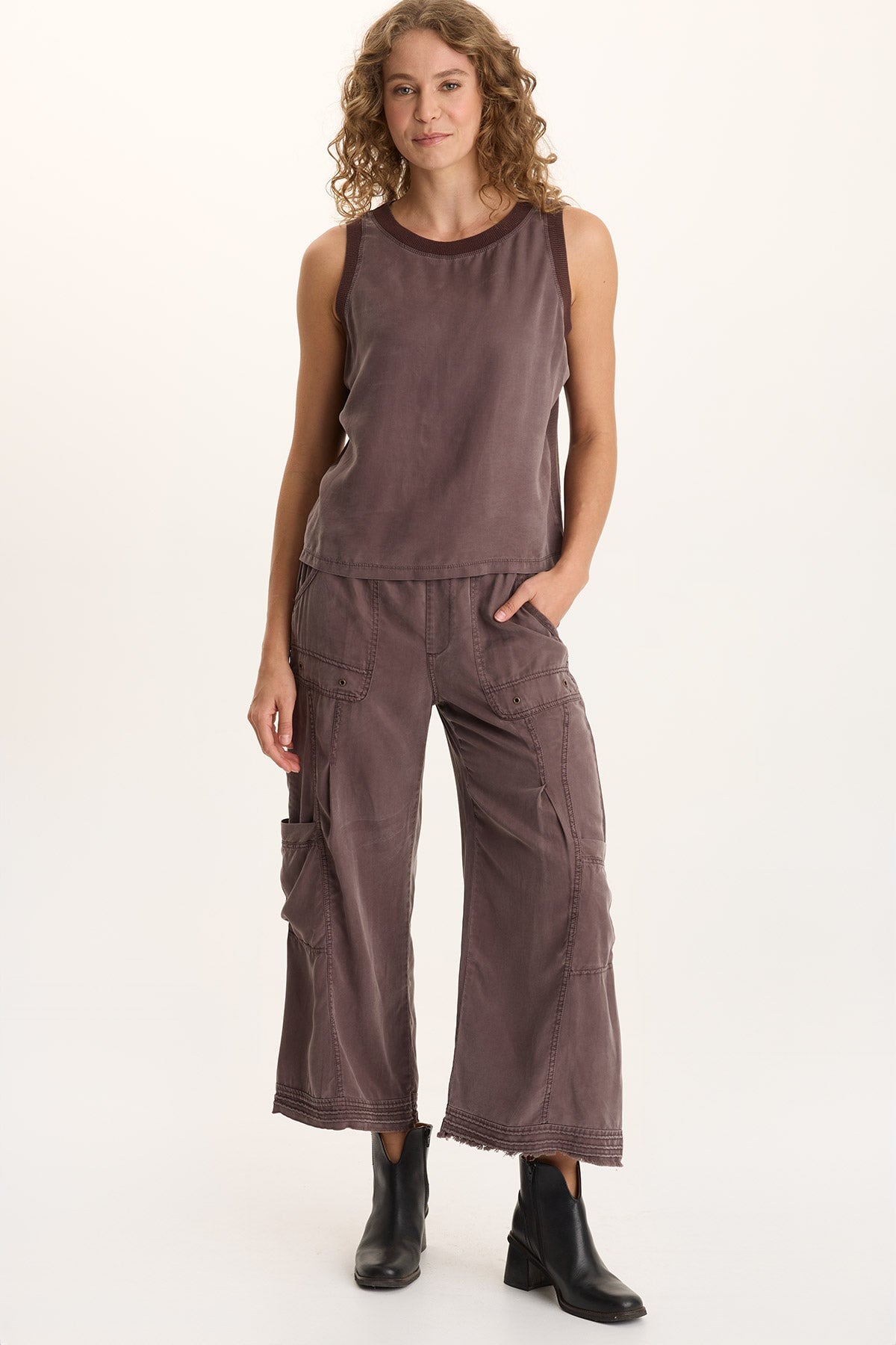 Katrine Soft Twill Elevated Tank Bistro Pigment - XCVI