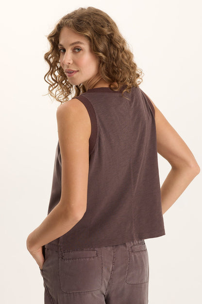 Katrine Soft Twill Elevated Tank Bistro Pigment - XCVI