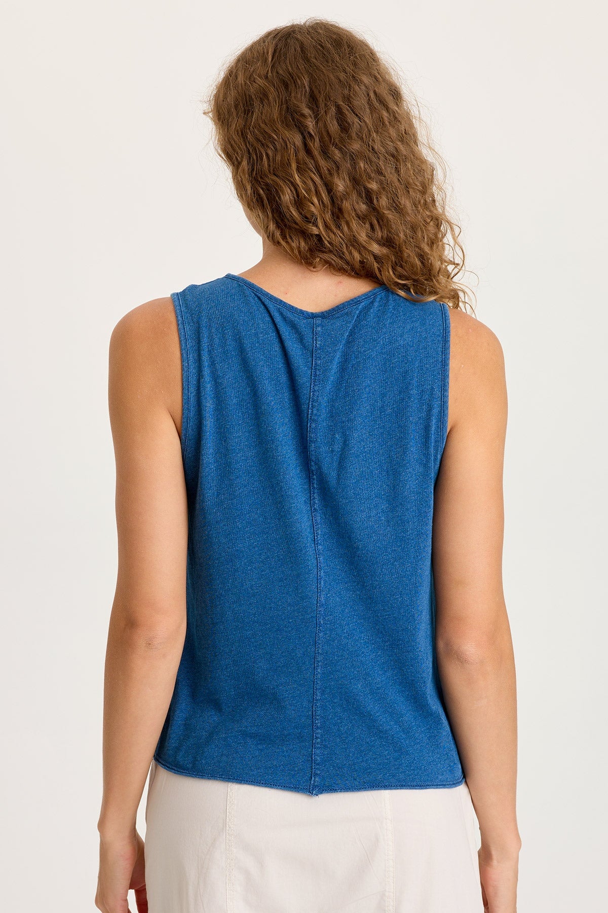 Cobie Indigo Twill Cord-Cinch Tank Etiolate Wash - XCVI