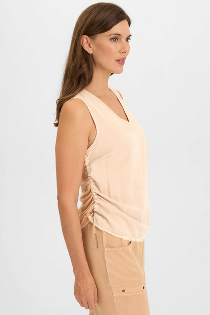 Wearables Ilieana Cinched Twill Tank Antique Scroll - XCVI