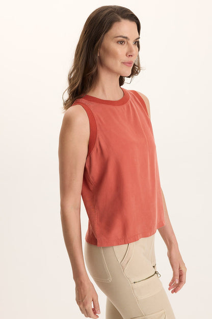 Katrine Soft Twill Elevated Tank Papaver - XCVI