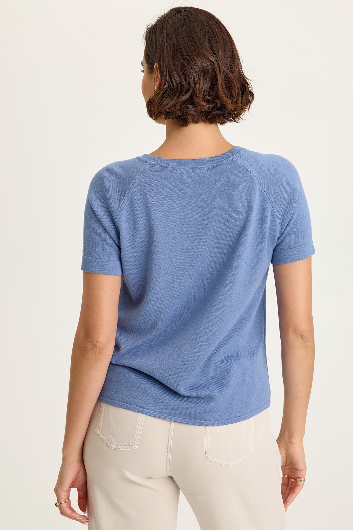 Wearables Chilton Cotton Rayon Knit Raglan Crew Neck Short Sleeve Tee Shasta Lake - XCVI
