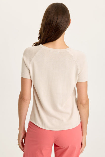 Wearables Chilton Cotton Rayon Knit Raglan Crew Neck Short Sleeve Tee Clay Pot Pigment - XCVI
