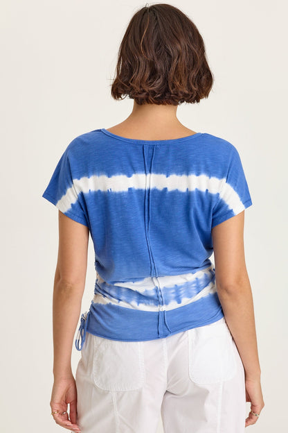 Wearables Diggory Jersey Cinchable V-Neck Dolman Short Sleeve Tee Caravel Wash Lakeside - XCVI
