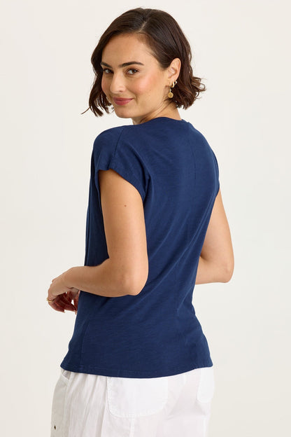 Wearables Arwen Slub Jersey Mock Neck Tee Airdale Pigment - XCVI