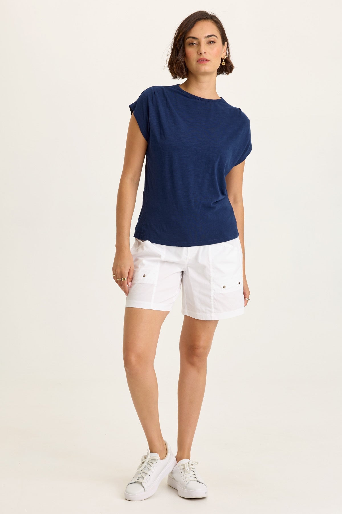 Wearables Arwen Slub Jersey Mock Neck Tee Airdale Pigment - XCVI