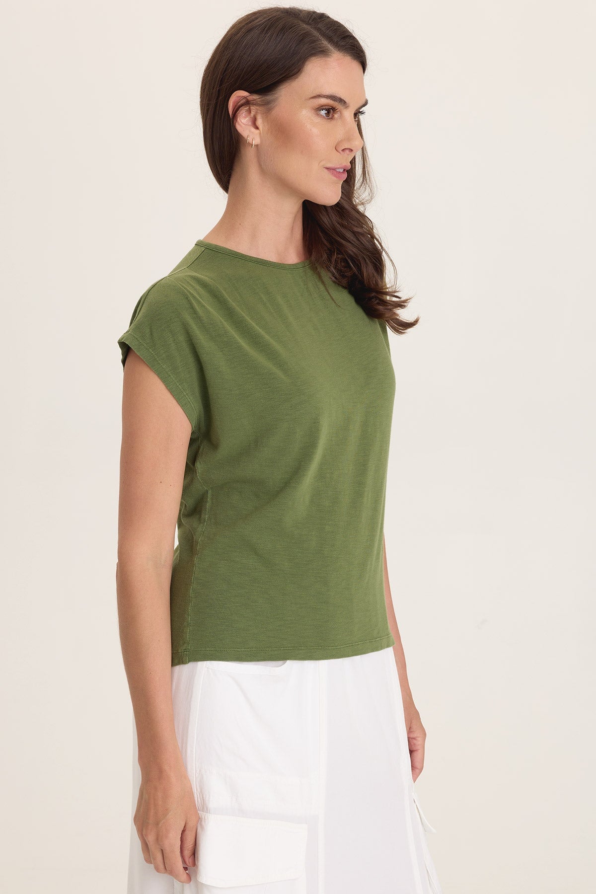 Wearables Arwen Slub Jersey Mock Neck Tee Apollo Pigment - XCVI