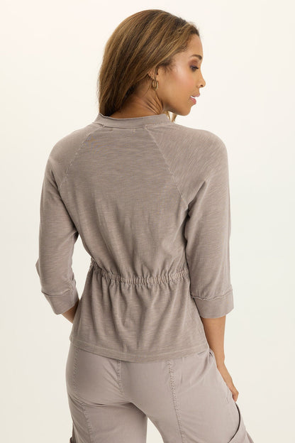 Wearables Angelo Stretch Jersey V-Neck Foxglove Pigment - XCVI