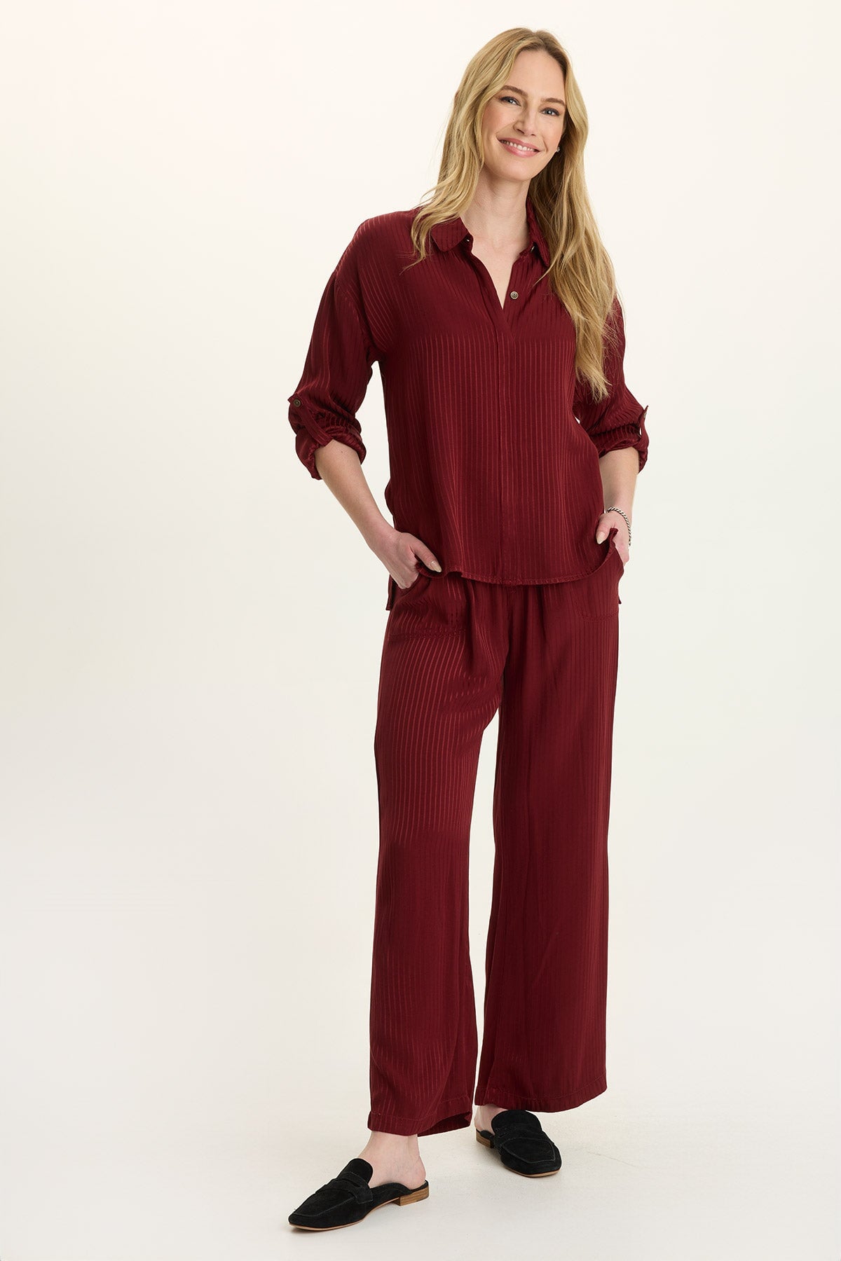Wearables Aeson Relaxed-Fit Long-Sleeve Top Salem's Door - XCVI