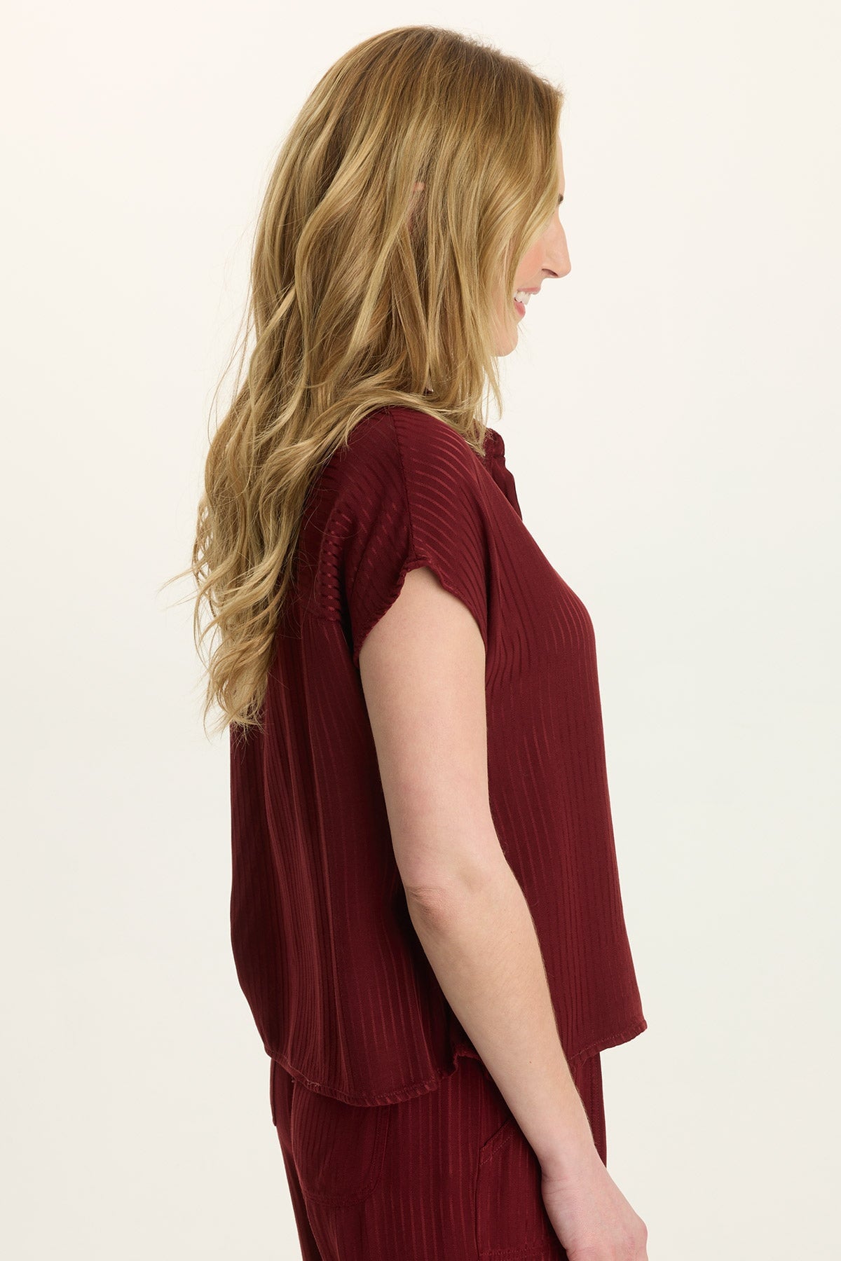Wearables Swain Satin Stripe Button-Up Top Salem's Door - XCVI