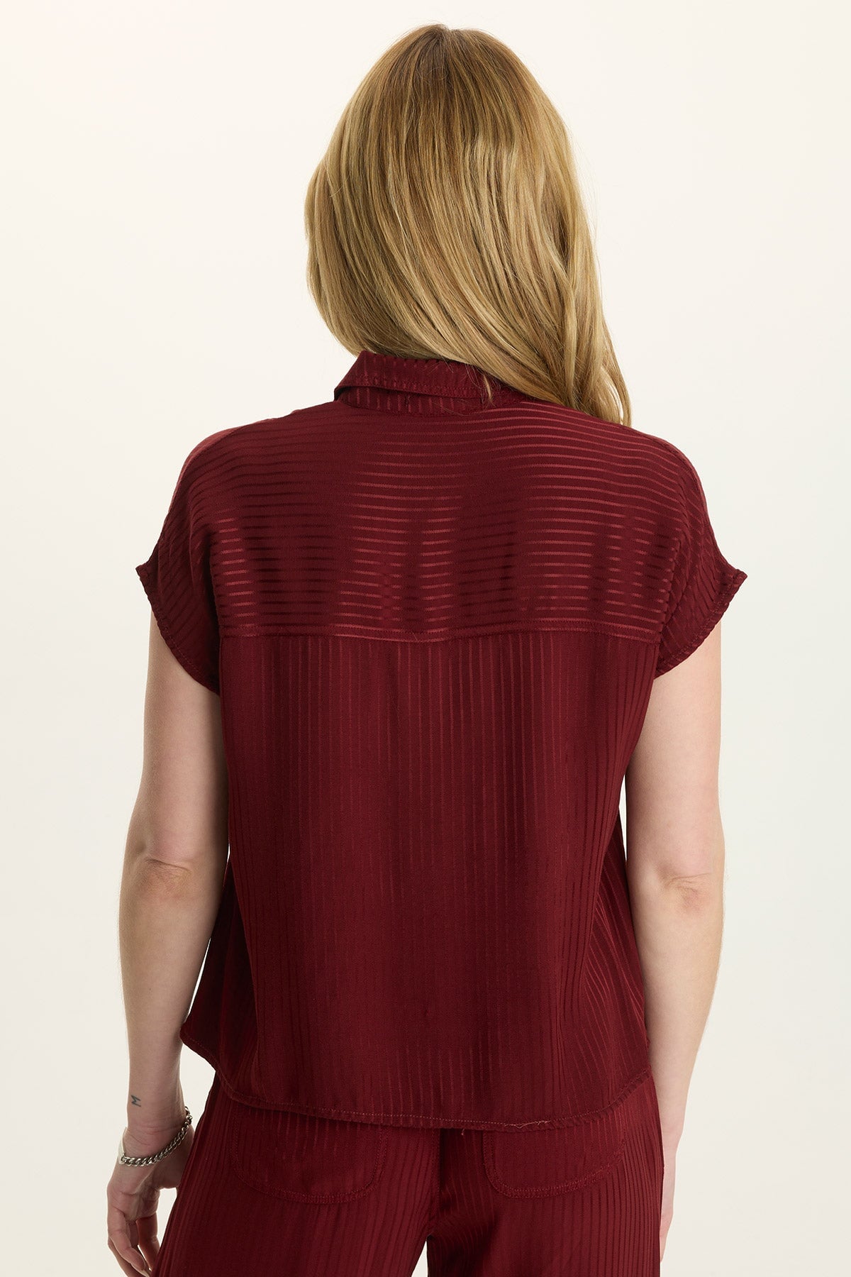 Wearables Swain Satin Stripe Button-Up Top Salem's Door - XCVI