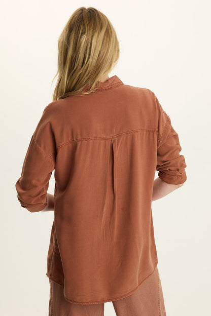Wearables Dusten Relaxed-Fit Button-Up Artisan Pigment - XCVI
