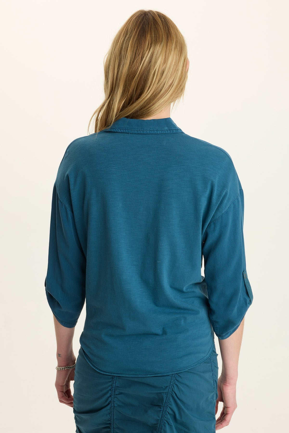 Wearables Tyrell Tie-Front Button-Up Abyss Pigment - XCVI