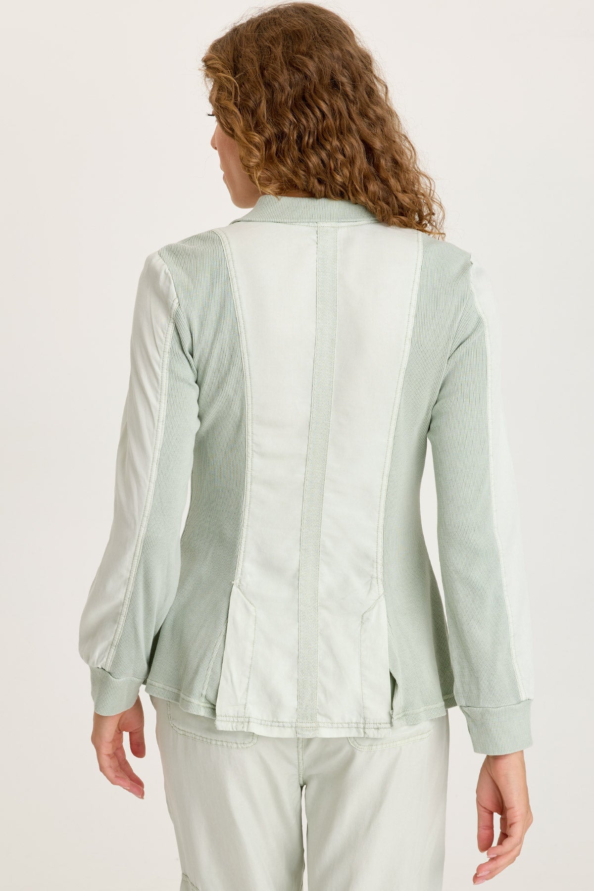 Maela Tencel Twill Button-Up Relaxed Blazer Tradewind Pigment - XCVI