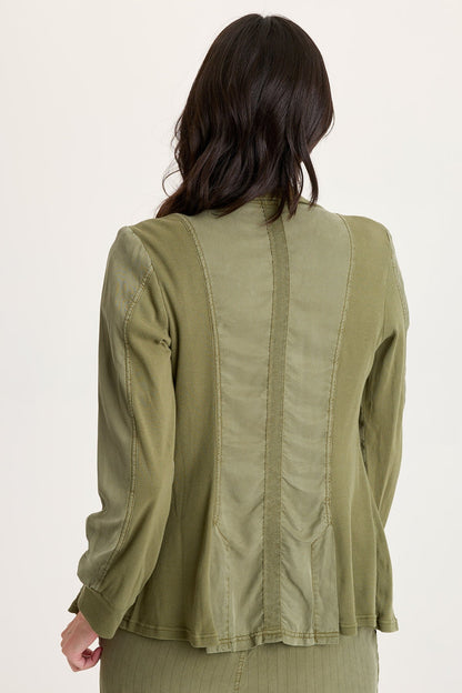 Maela Tencel Twill Button-Up Relaxed Blazer Espalier Pigment - XCVI
