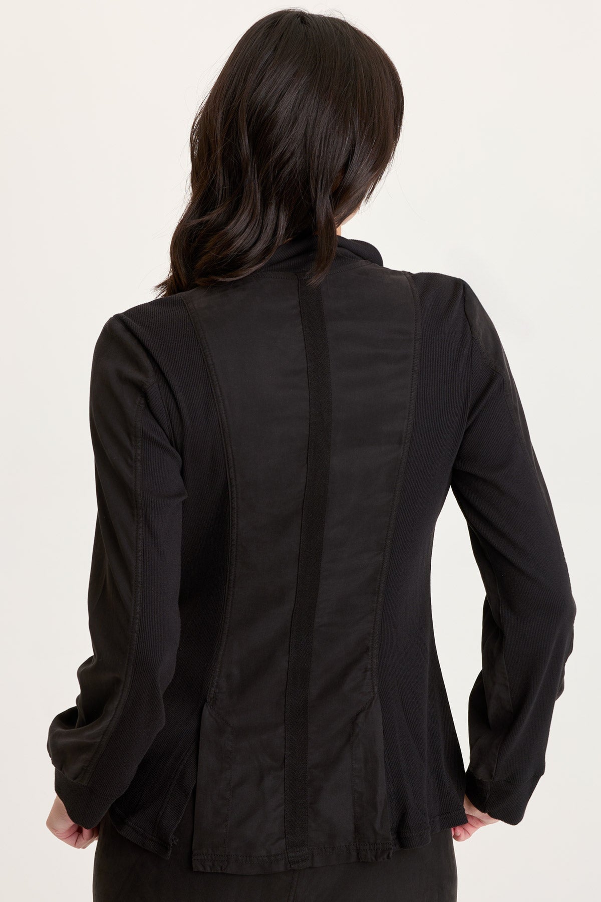 Maela Tencel Twill Button-Up Relaxed Blazer Black - XCVI