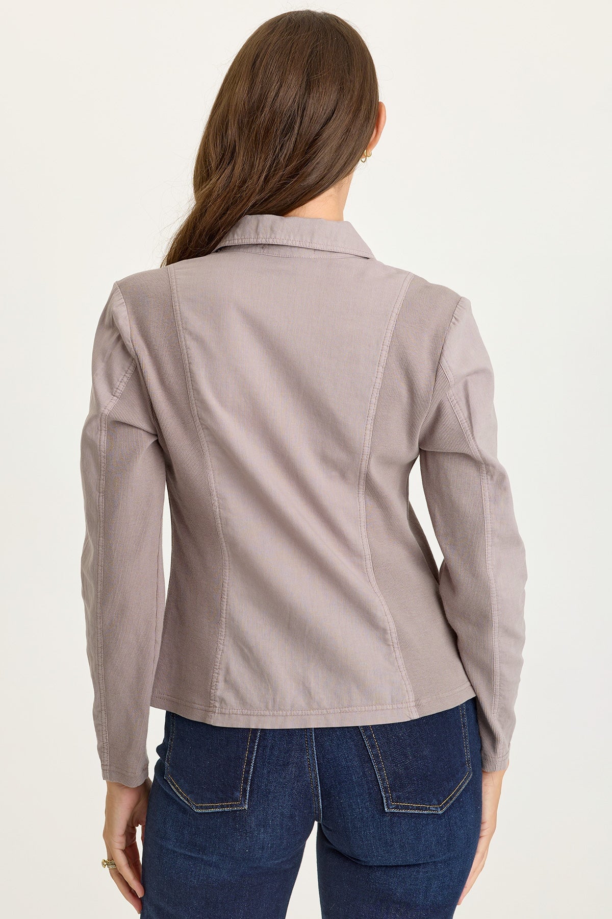 Wearables Brax Cotton Linen One-Button Blazer Poppy Seed - XCVI