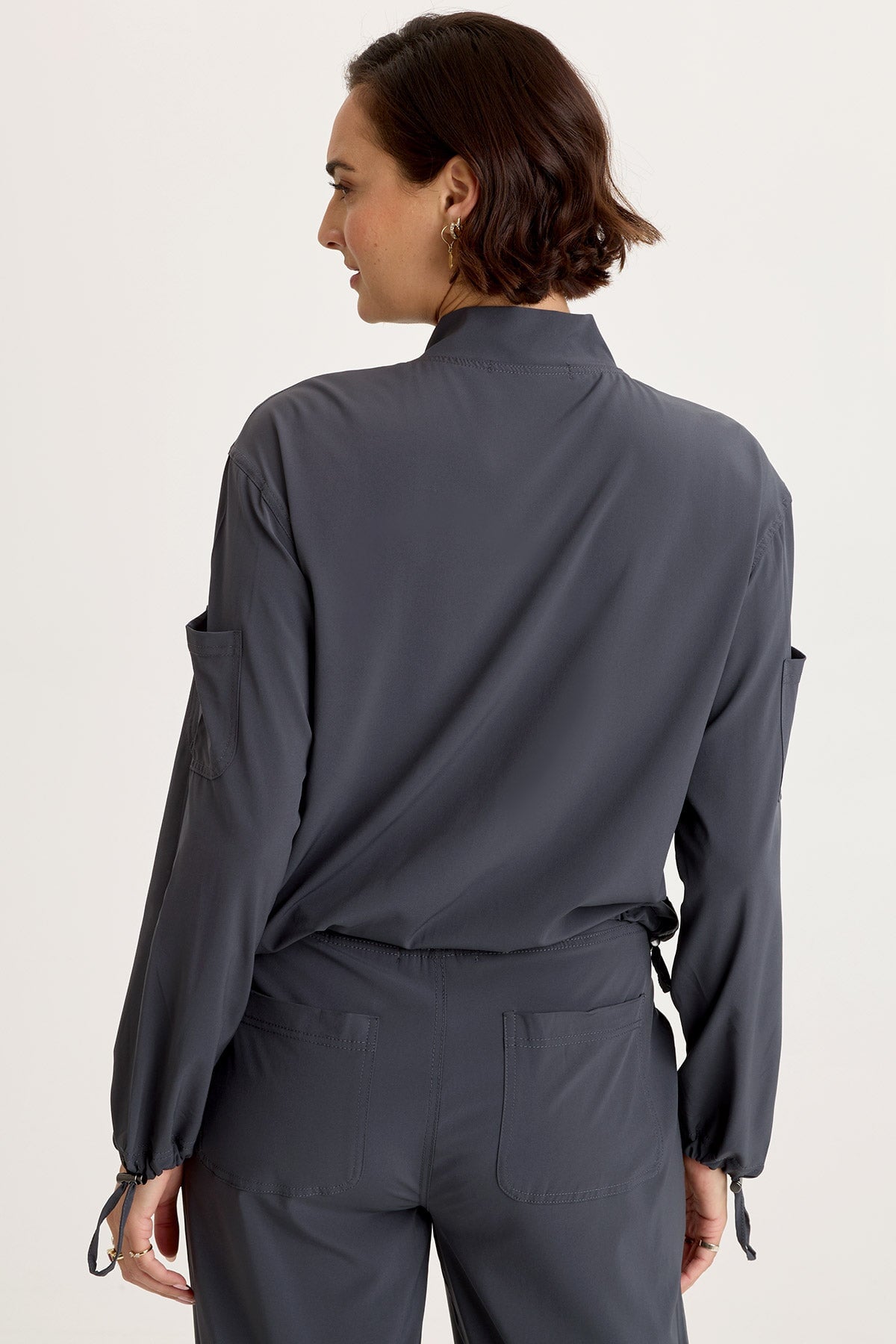 Wearables Bach Whisper 4-Way Stretch Bomber Jacket Charcoal - XCVI