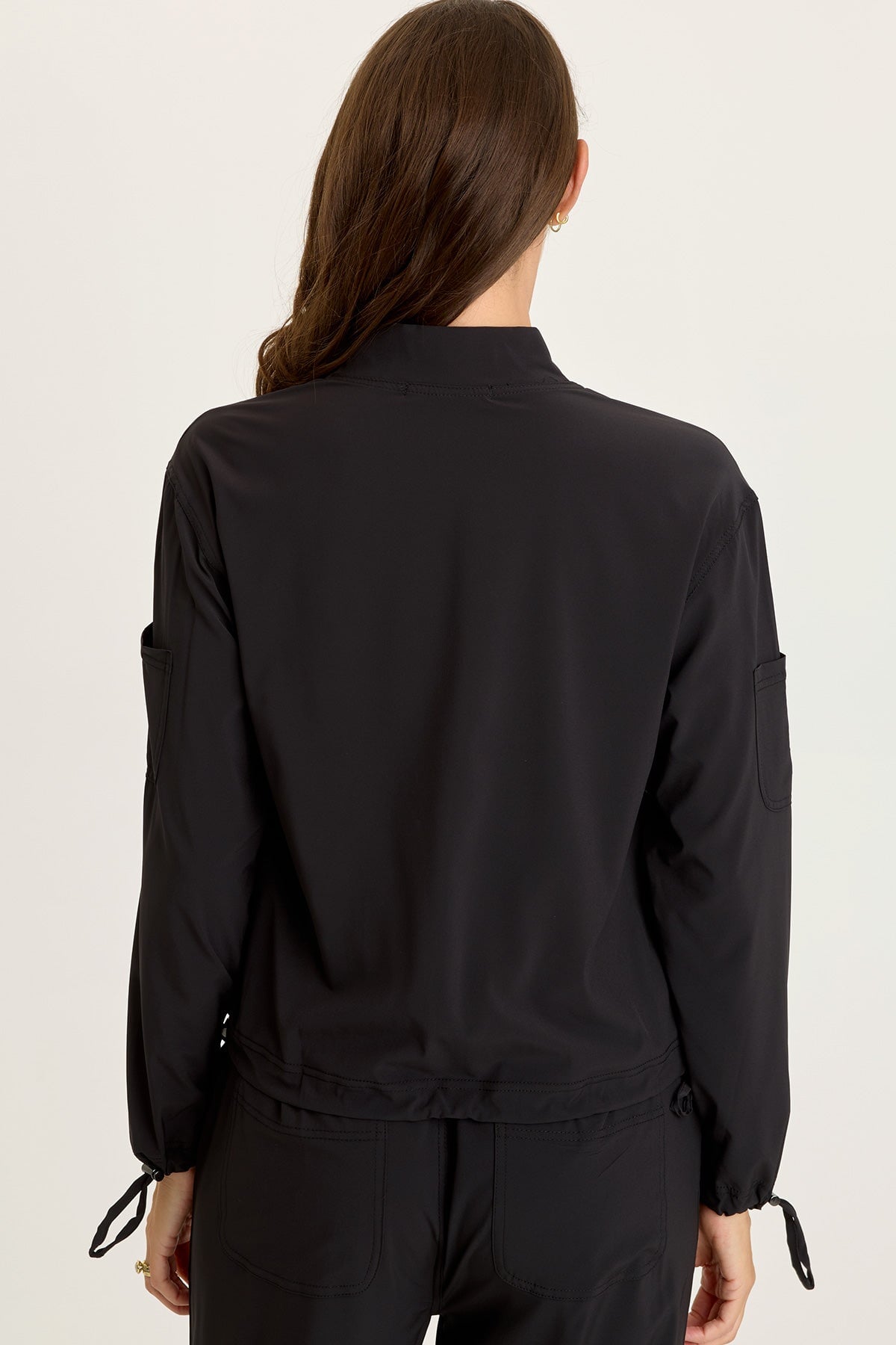 Wearables Bach Whisper 4-Way Stretch Bomber Jacket Black - XCVI